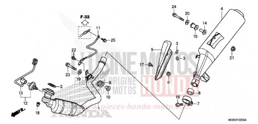 SILENCIEUX D'ECHAPPEMENT NC700SC de 2012